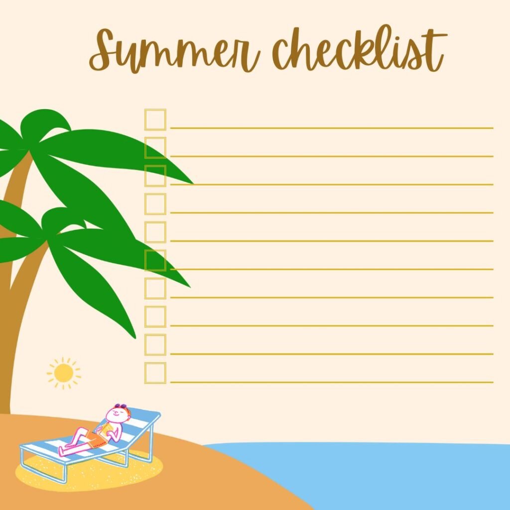 summer checklist